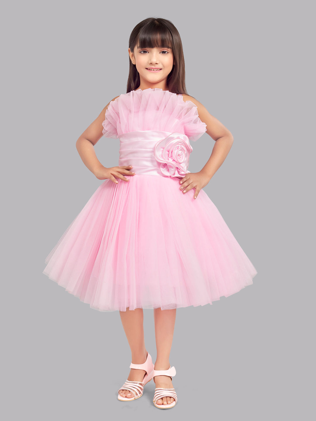 Wine Ruffled Sequins Bodice Gown – Pink Chick
