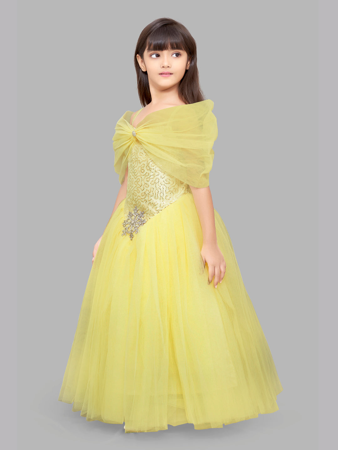 Pink Chick Yellow  Princess Ball Gown