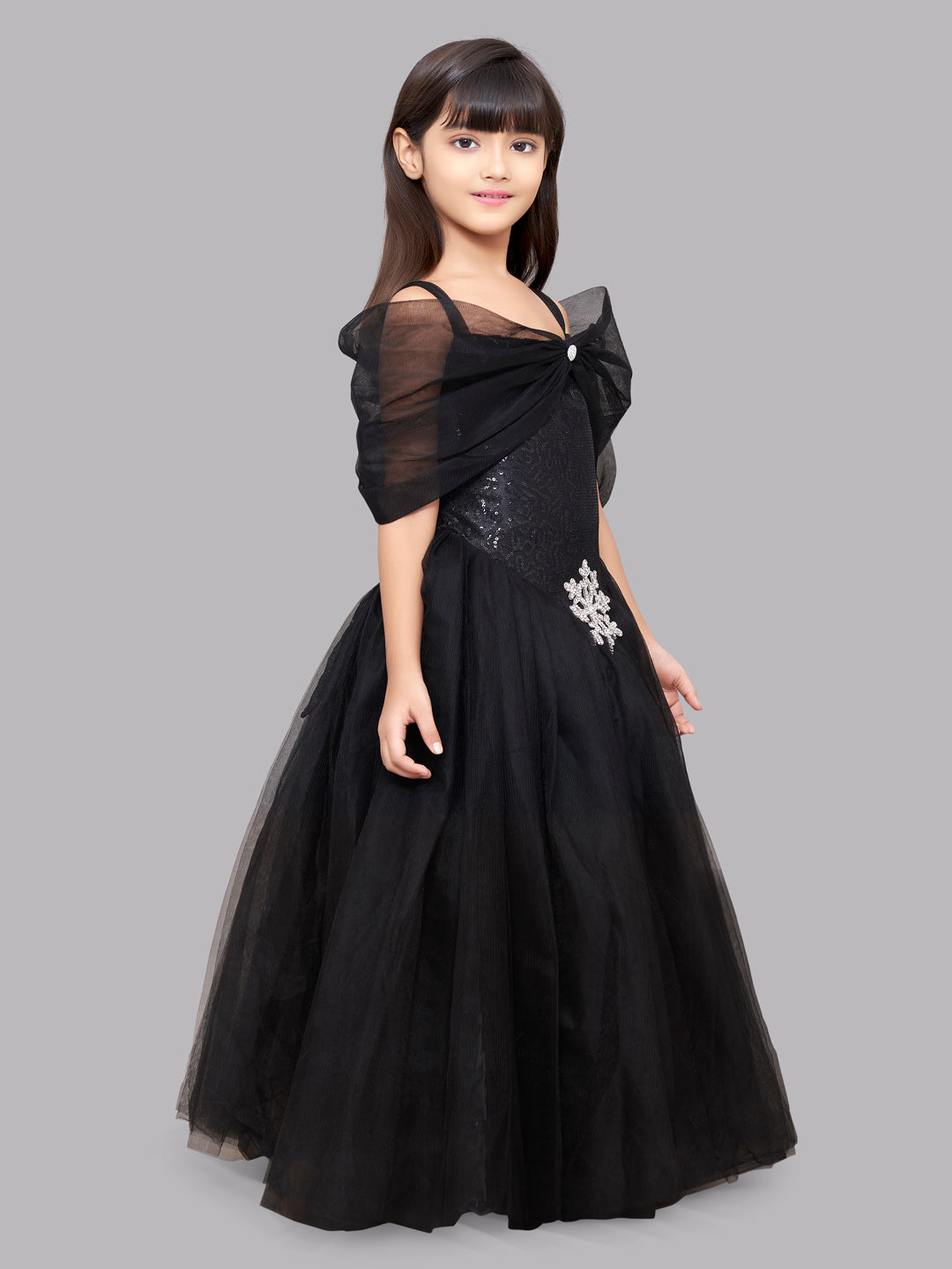 Pink Chick Black Princess Ball Gown - Main Image