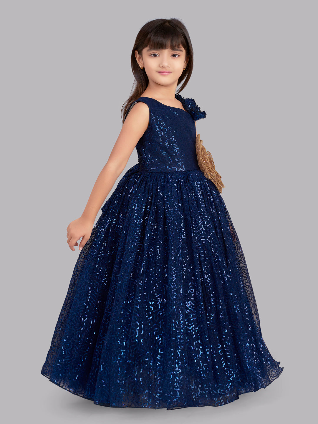 Buy Navy Blue Imported Fabric Heavy Party Wear Gown | Gowns, Party wear gown,  Navy blue gown