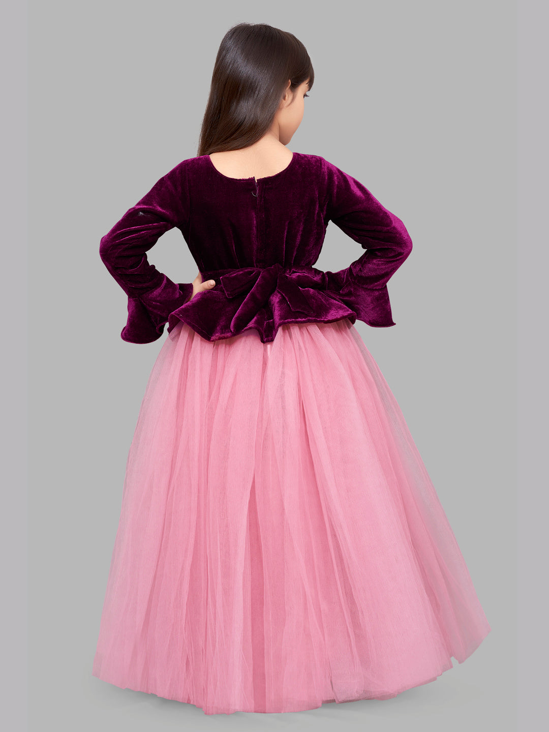 Buy Pink Chick Girls Ruffled Tulle Net Fit & Flare Midi Dress - Dresses for  Girls 22319566 | Myntra