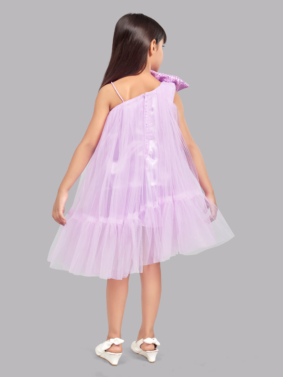One Shoulder Asymmetrical  Dress -Lavender