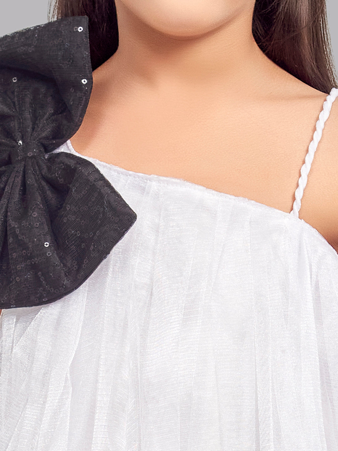 One Shoulder Asymmetrical  Dress -White