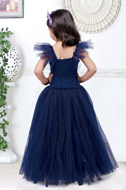 Navy Blue Bow Gown