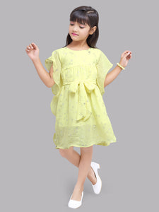 Pink Chick Kimono Style Star Dress -yellow