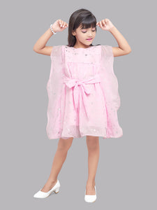Pink Chick Kimono Style Star Dress -Pink