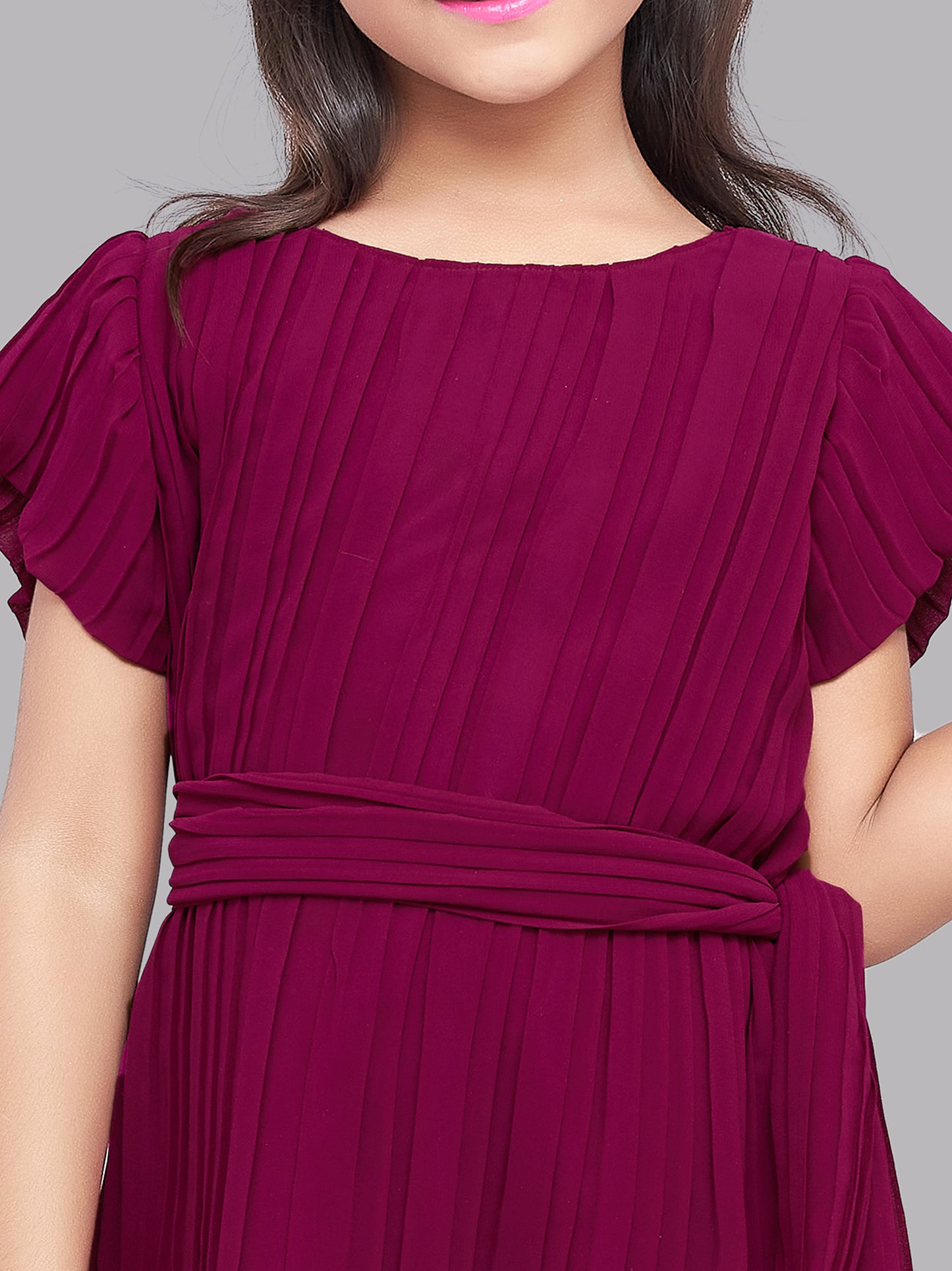 Burgundy  Pink Chick High Low Dress