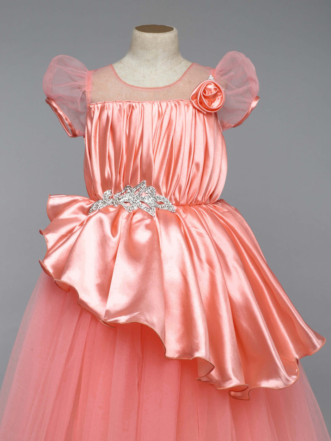 Lovely  Peach  Gown