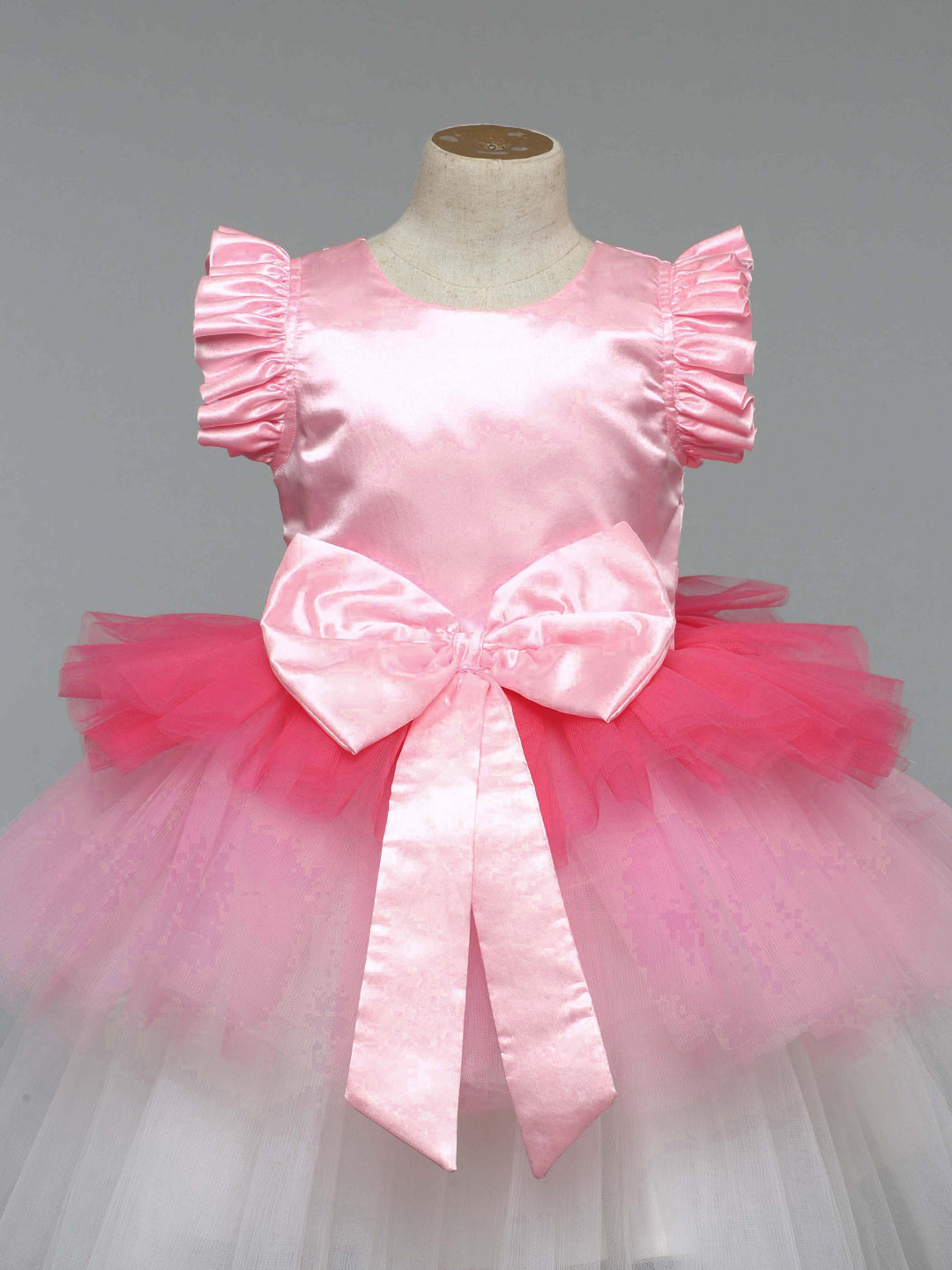 Pink Layered Party  Frock