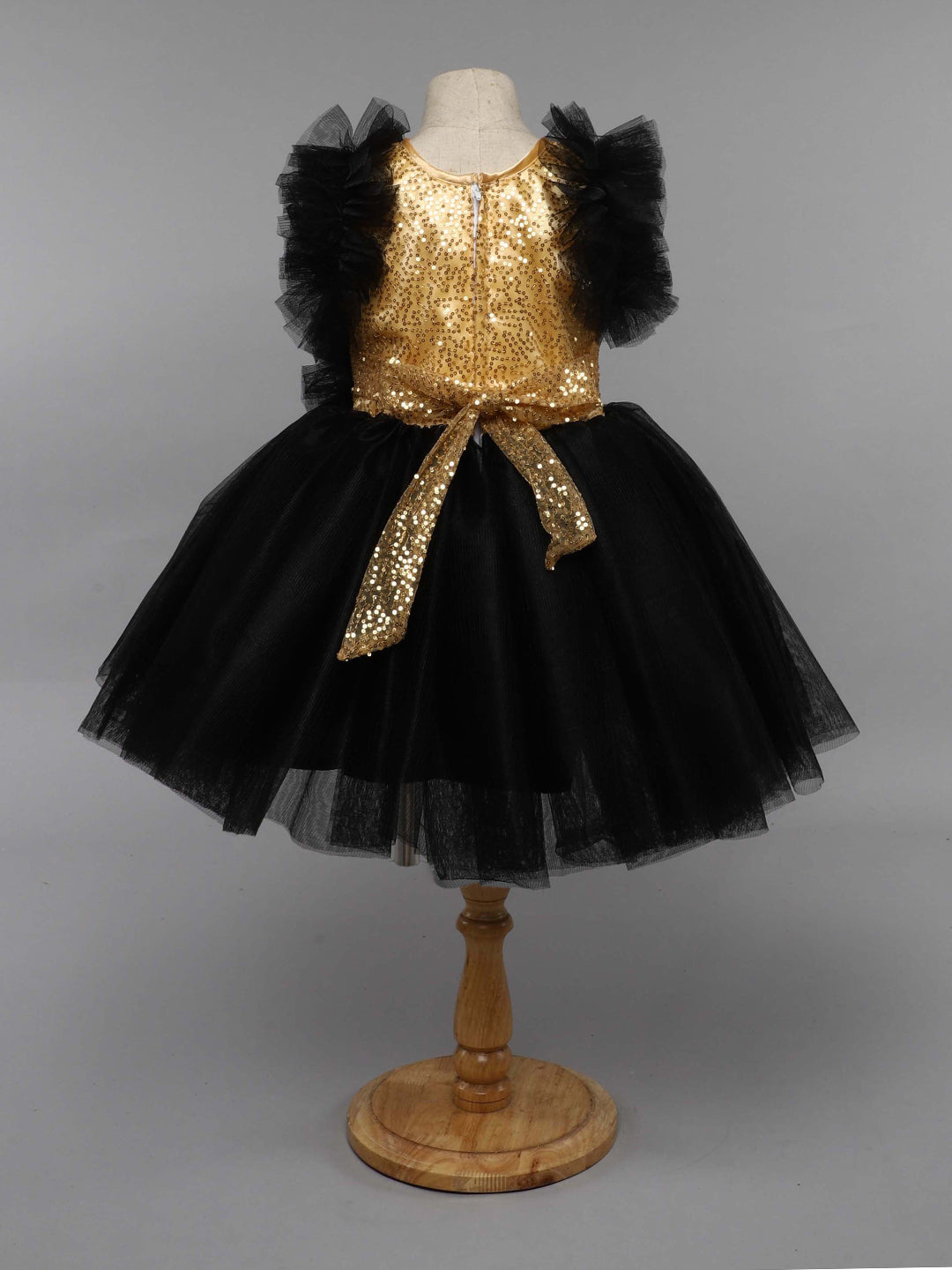 Black and gold shop dress for baby girl