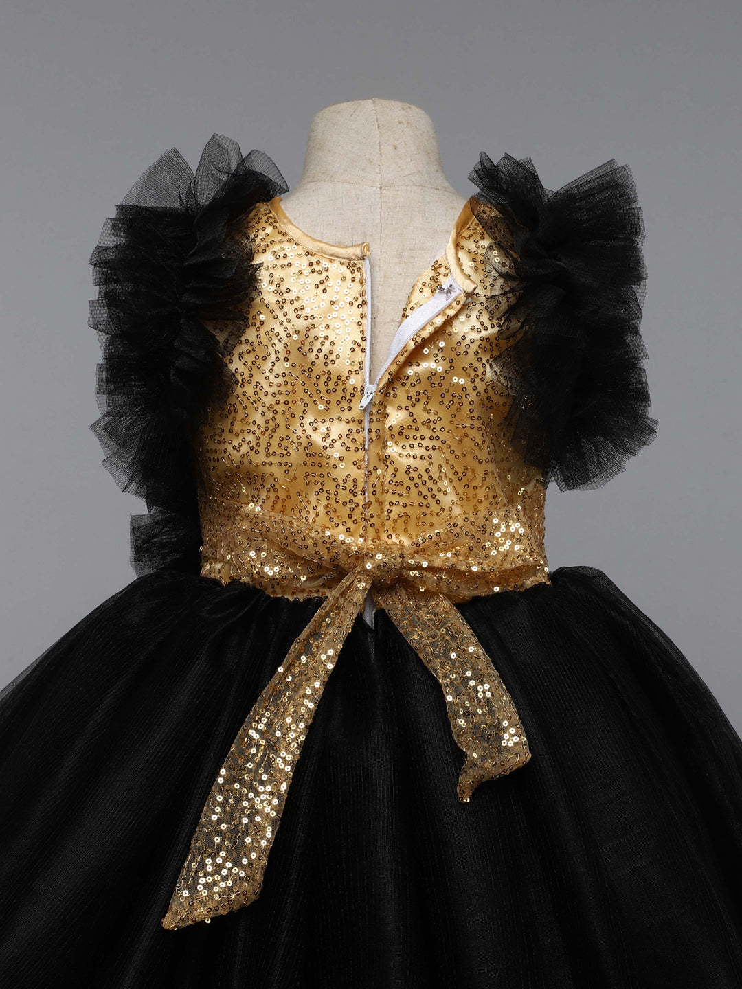 Sequins  Gold and Black Dress
