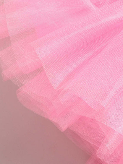 Pink Sequins Party  Frock