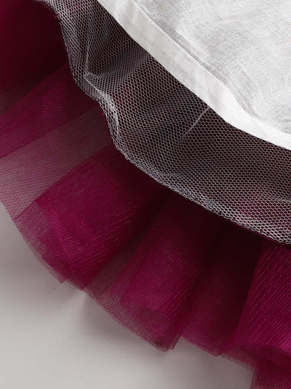 Wine Fur  Party  Frock