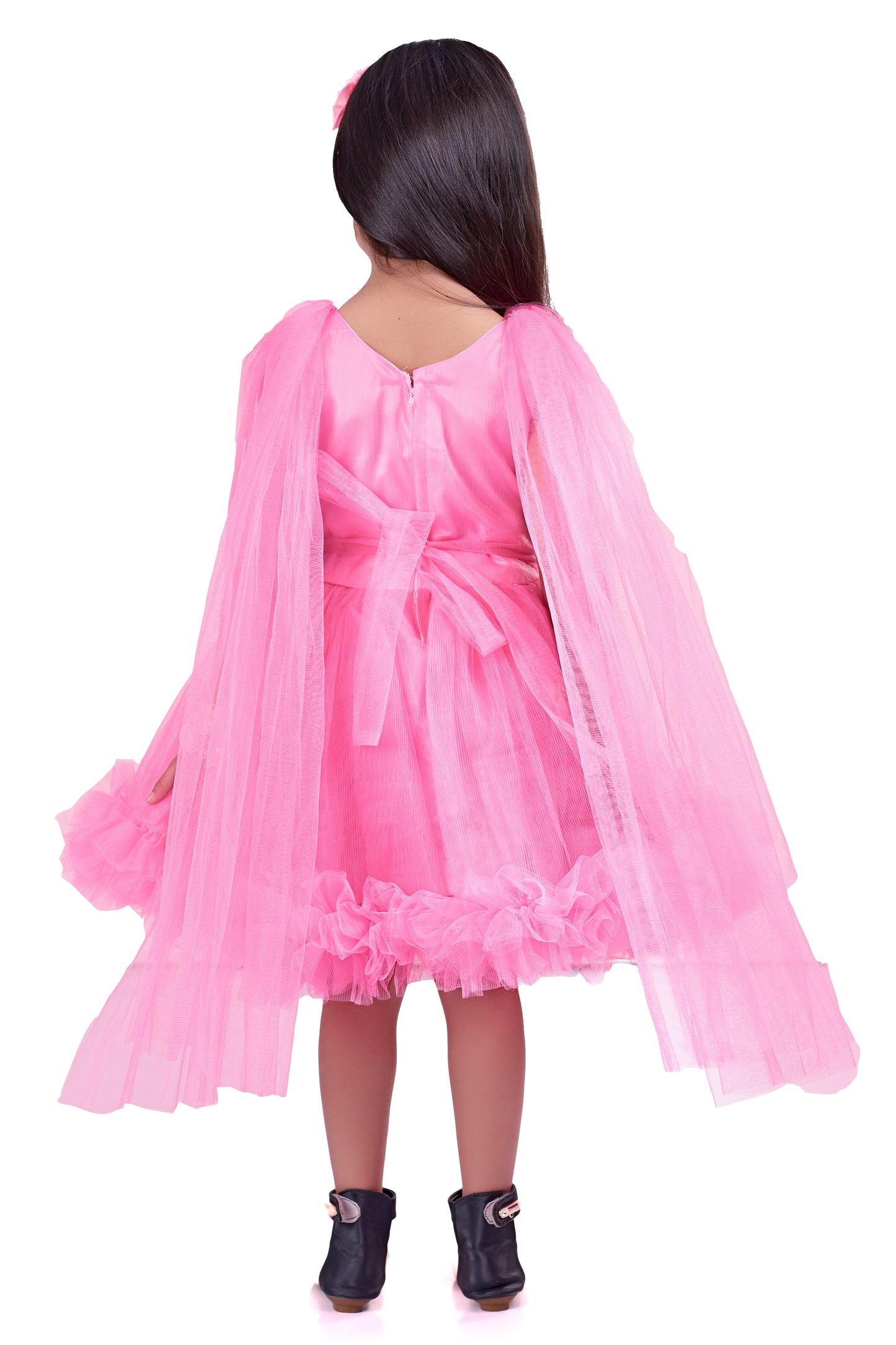 Pink Ruffle Party  Frock