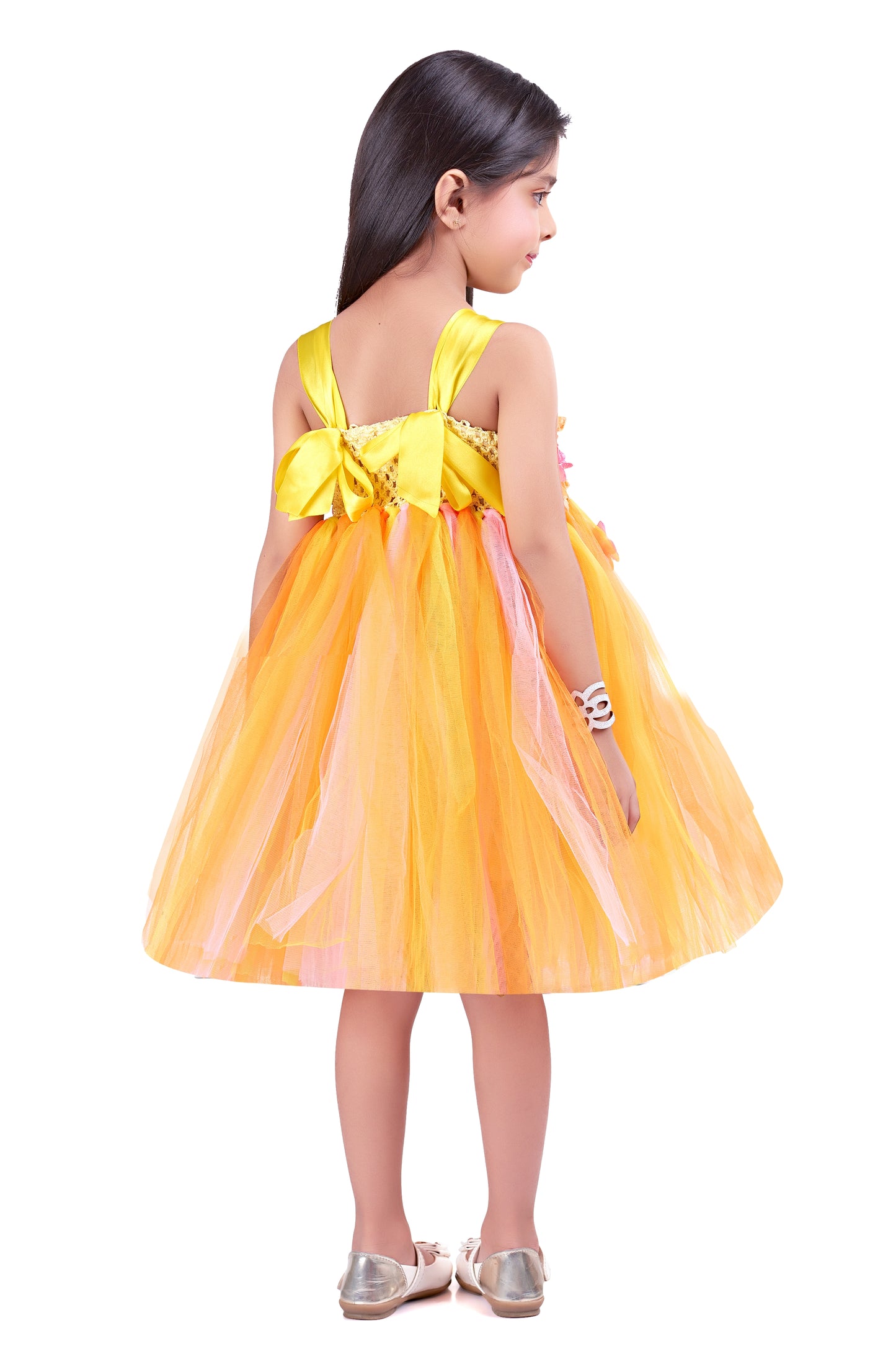Orange and Yellow Flowers Dress