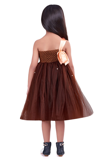 Brown Flowers Dress