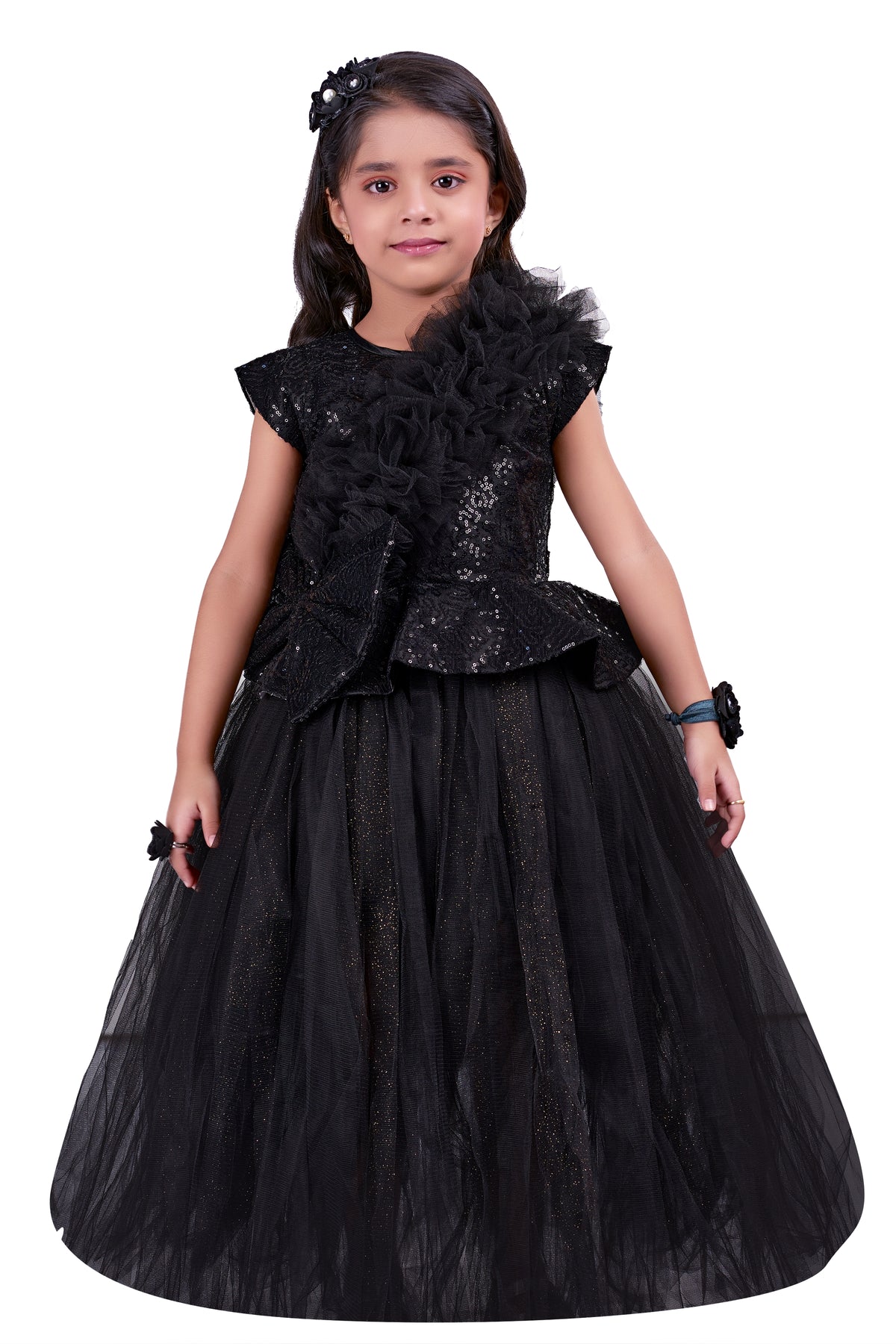 Black Sequins Tutu Gown