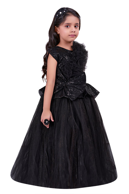 Black Sequins Tutu Gown