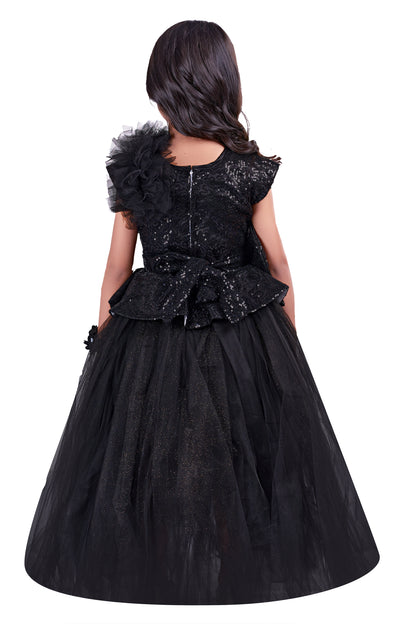 Black Sequins Tutu Gown