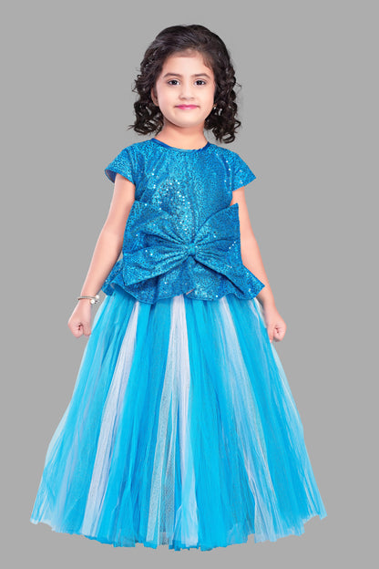 Frozen Blue Sequins Tutu Gown