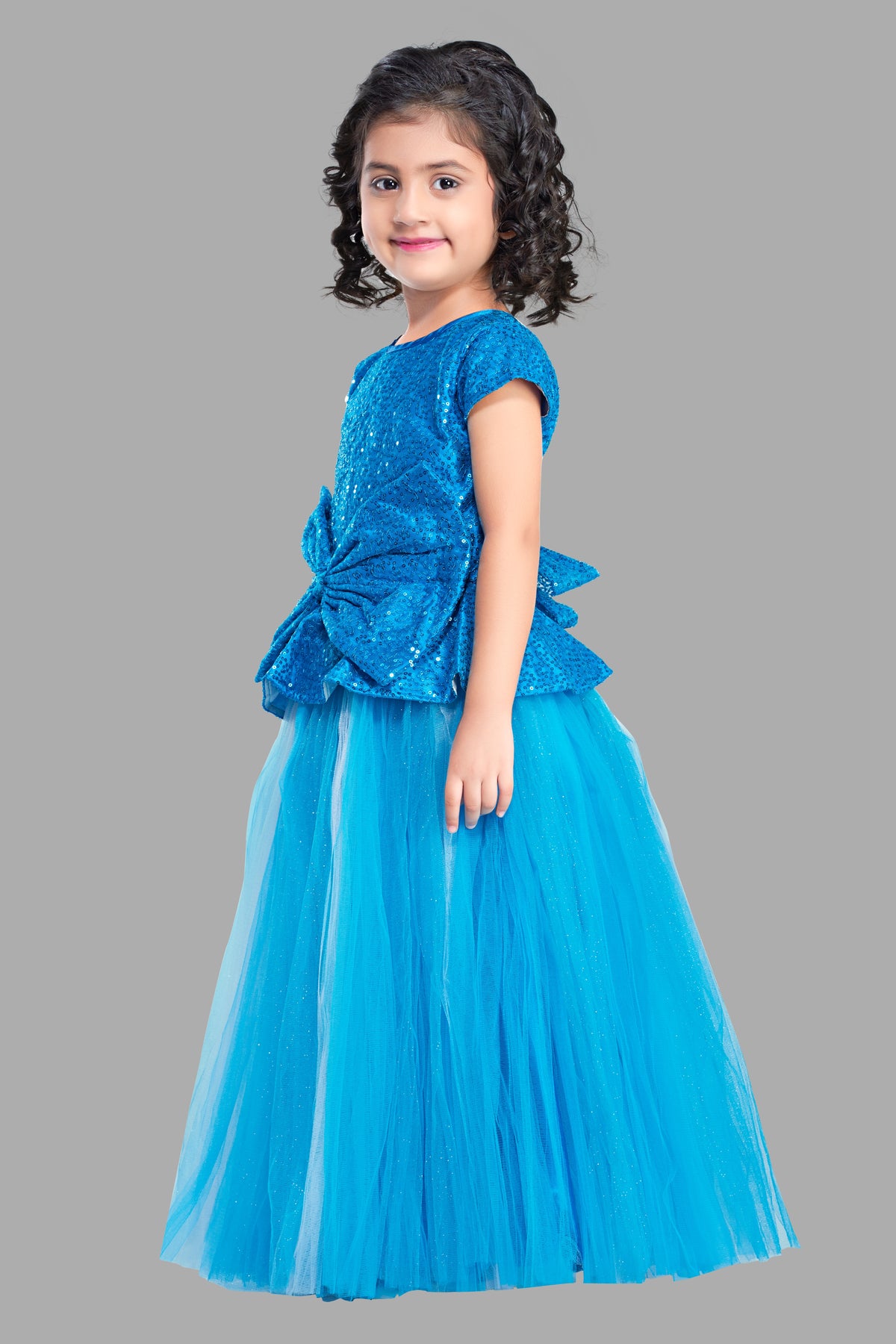 Frozen Blue Sequins Tutu Gown
