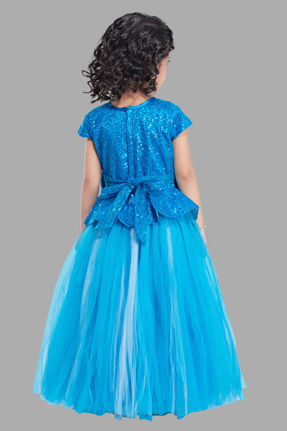 Frozen Blue Sequins Tutu Gown