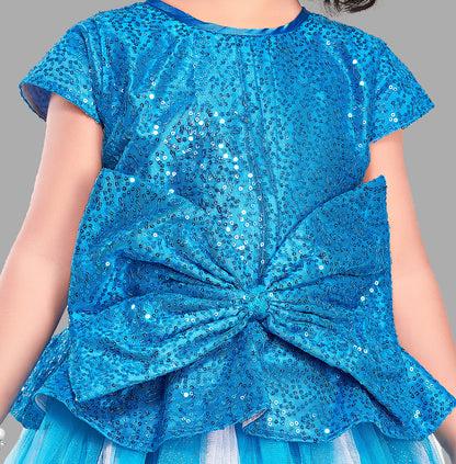 Frozen Blue Sequins Tutu Gown