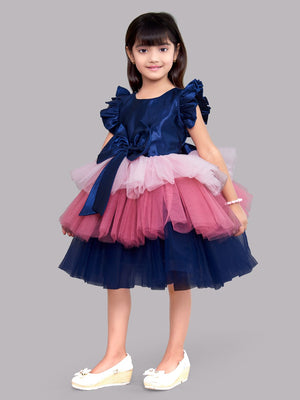 Girls Kids Gown Frock Color Peach  gintaacom