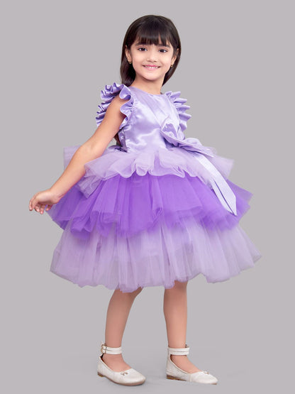 Lavender  Layered Party  Frock