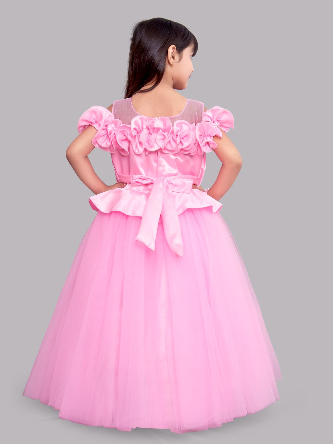 Pretty Off shoulder Gown -Pink