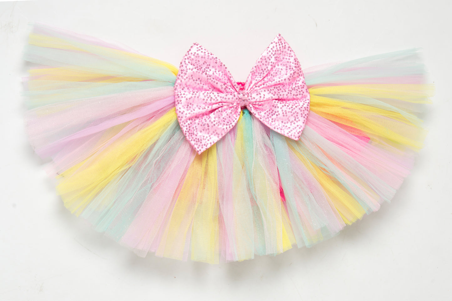 Pastel Tutu Skirt with Sequins Bow