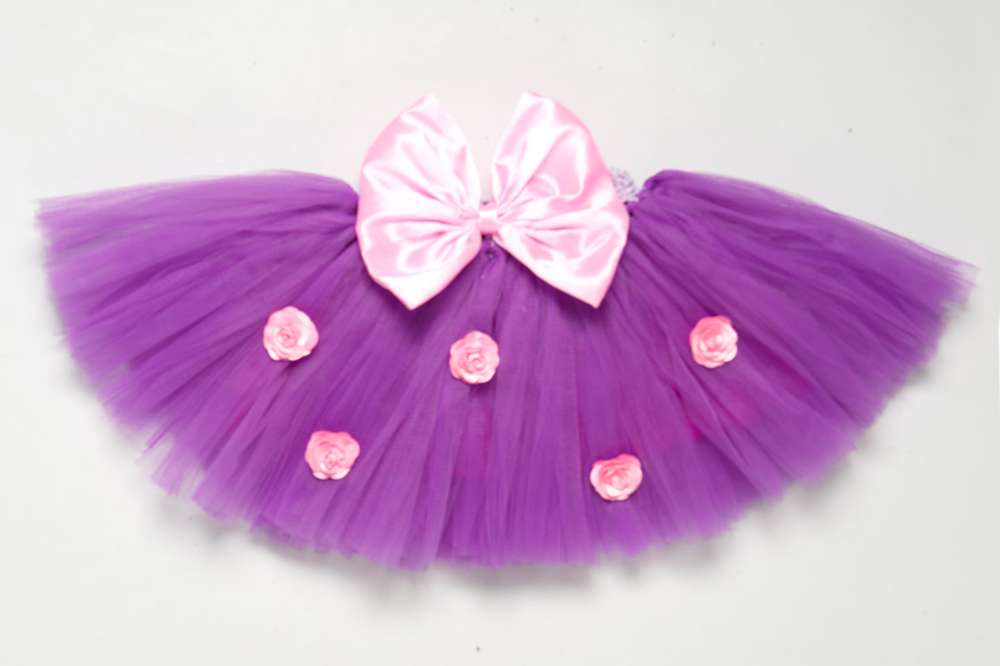 Purple & Pink Tutu Skirt with Bow