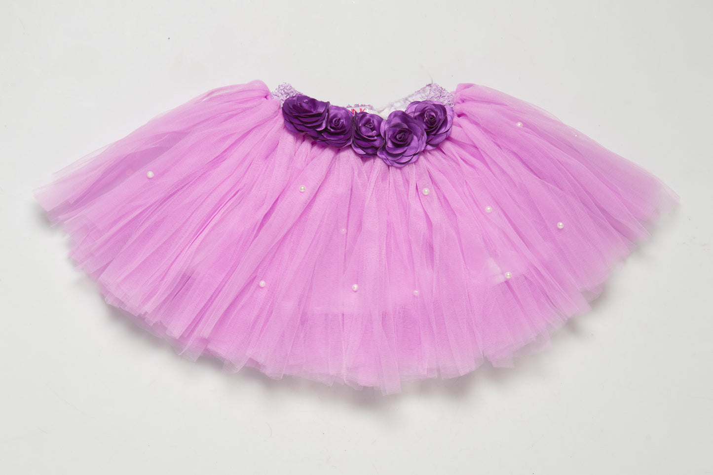 Lilac Tutu Skirt with Flowers