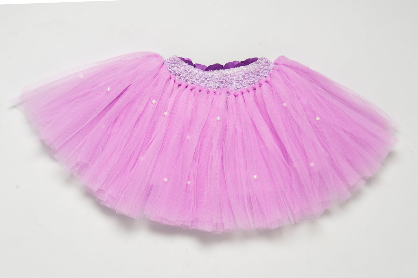 Lilac Tutu Skirt with Flowers