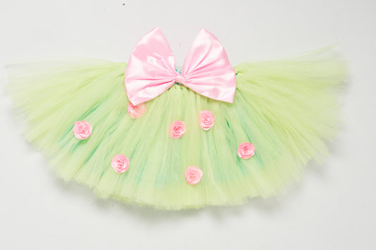 Mint & Pink Tutu Skirt with Sequins Bow