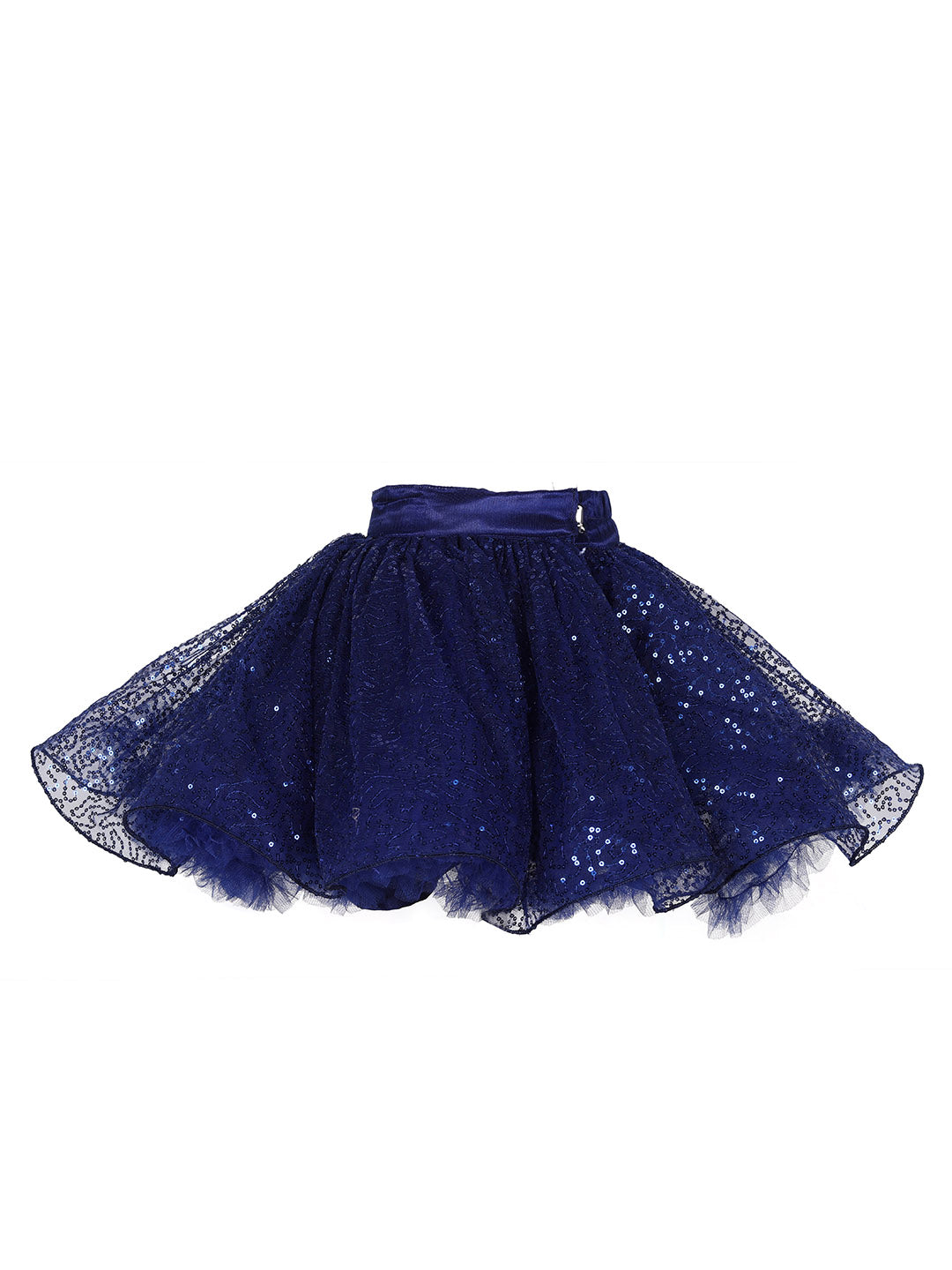 Pink Chick Sequins Skirt -Navy Blue