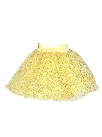 Pink Chick Sequins Skirt -Yellow