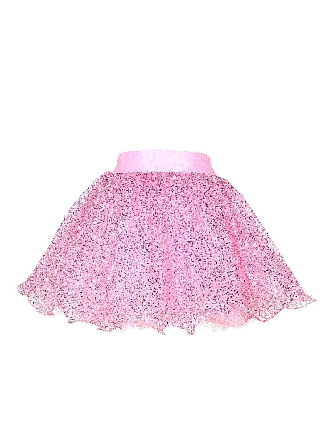 Pink Chick Sequins Skirt -Pink