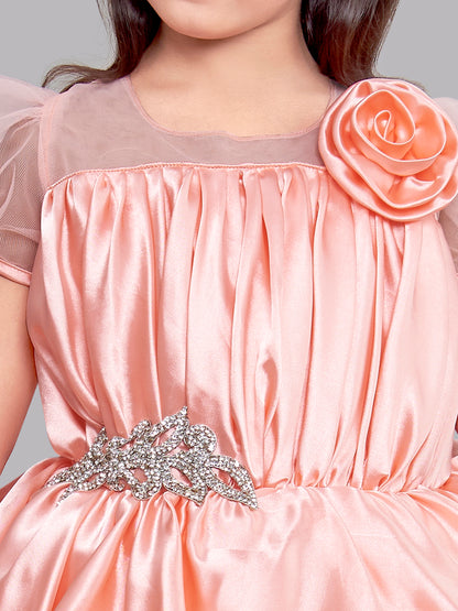 Lovely  Peach  Gown