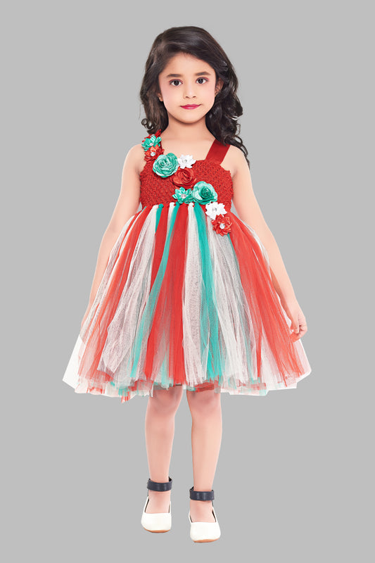 Christmas Mania Floral Tutu Dress