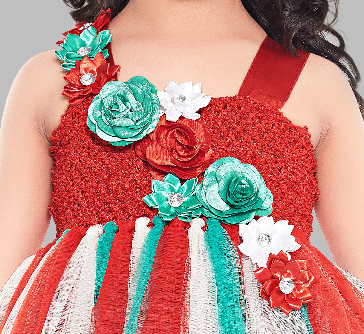 Christmas Mania Floral Tutu Dress