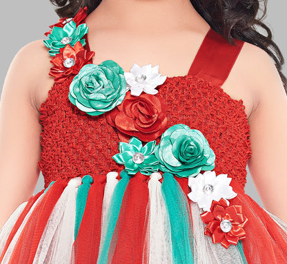 Christmas Mania Floral Tutu Dress