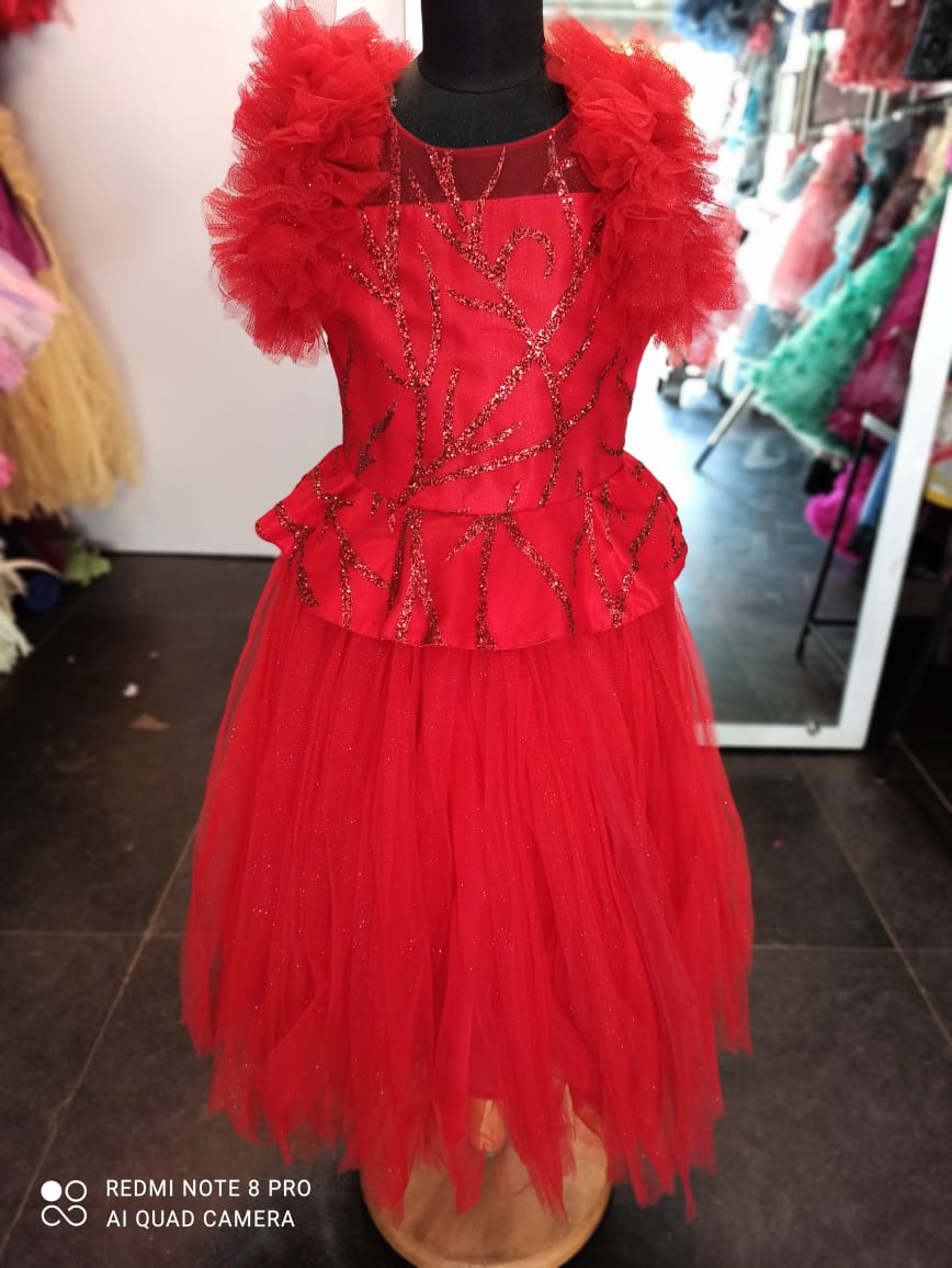Red Sparkle Tutu Gown